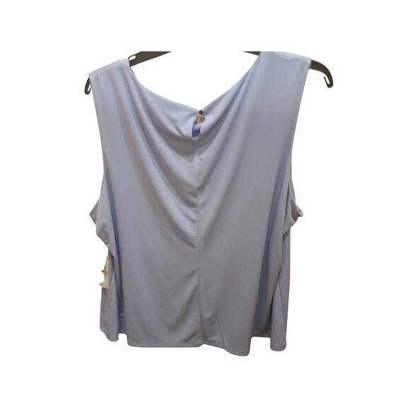 NWT Calvin Klein Plus Size Pleat-Neck Camisole Sky Blue  Tank Top 3x - Picture 3 of 3